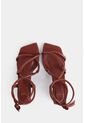 Sandalia Tacón Calatea De Cuero Para Mujer Strap Tubular Sandalia Tacón Calatea De Cuero Para Mujer Strap Tubular Vinotinto 41 Vélez de Vélez