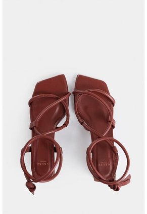 Sandalia Tacón Calatea De Cuero Para Mujer Strap Tubular Sandalia Tacón Calatea De Cuero Para Mujer Strap Tubular Vinotinto 41 Vélez