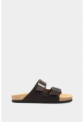 Sandalia Plana De Cuero Vintage Sandalia Plana De Cuero Vintage Cafe 41 VÉLEZ