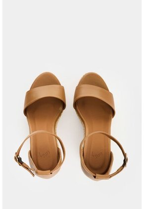 Sandalia Plataforma Dunas En Cuero Y Yute Para Mujer Sandalia Plataforma Dunas En Cuero Y Yute Para Mujer Miel 34 VÉLEZ