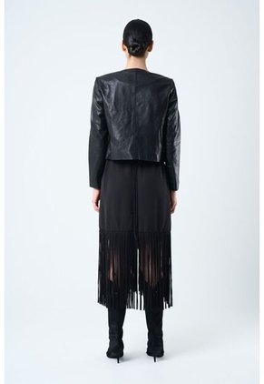 Chaqueta De Cuero Para Mujer Denver Chaqueta De Cuero Para Mujer Denver Negro S VÉLEZ