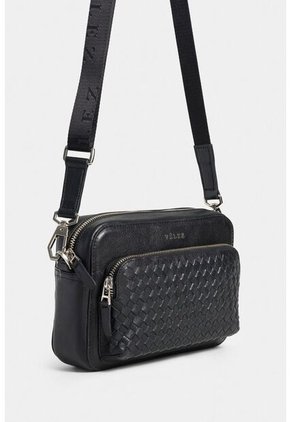 Manos Libres Kansas De Cuero Para Hombre Tejido Manos Libres Kansas De Cuero Para Hombre Tejido Negro VÉLEZ