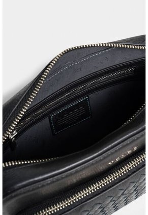 Manos Libres Kansas De Cuero Para Hombre Tejido Manos Libres Kansas De Cuero Para Hombre Tejido Negro VÉLEZ