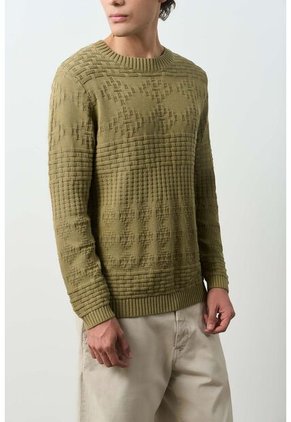 Sweater Tejido Ayar Para Hombre Regular Fit Sweater Tejido Ayar Para Hombre Regular Fit Verde XL VÉLEZ