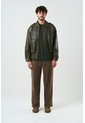 Chaqueta Bomber De Cuero Para Hombre Meridian Chaqueta Bomber De Cuero Para Hombre Meridian Verde Oliva XXXL VÉLEZ de Vélez