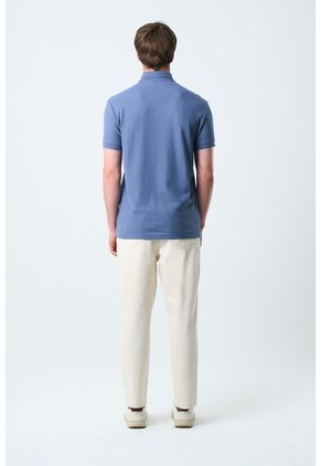 Polo Manga Corta Essential Para Hombre Textura Polo Manga Corta Essential Para Hombre Textura Azul XXL VÉLEZ