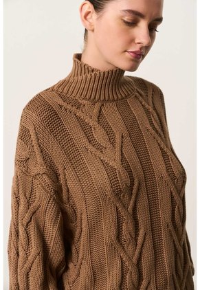 Sweater Oversized Tejido En Algodón Para Mujer Cuma Sweater Oversized Tejido En Algodón Para Mujer Cuma Tabaco XS VÉLEZ