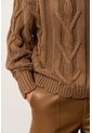 Sweater Oversized Tejido En Algodón Para Mujer Cuma Sweater Oversized Tejido En Algodón Para Mujer Cuma Tabaco XS VÉLEZ de Vélez