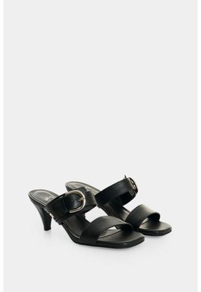 Sandalia Tacón En Cuero Para Mujer Ikal Sandalia Tacón En Cuero Para Mujer Ikal Negro 40 VÉLEZ