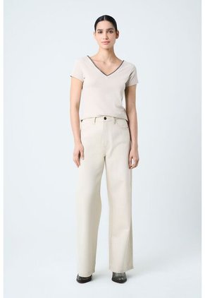 Camiseta Básica Para Mujer Millaré Metálico Decorativo Camiseta Básica Para Mujer Millaré Metálico Decorativo Arena XS VÉLEZ
