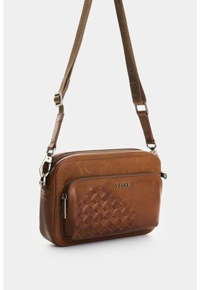 Bandolera De Cuero Con Detalle Tejido Para Hombre Kansas 2.0 Bandolera De Cuero Con Detalle Tejido Para Hombre Kansas 2.0 Miel VÉLEZ