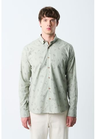Camisa Manga Larga Semi Fitted Para Hombre Asiri Camisa Manga Larga Semi Fitted Para Hombre Asiri Agua Marina L VÉLEZ Vélez