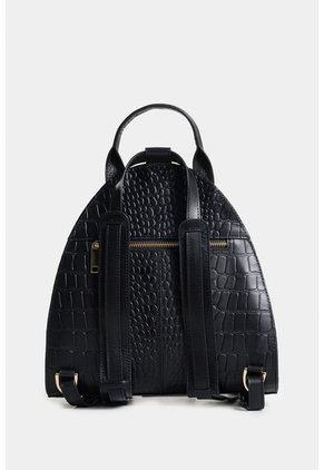 Morral Stefano De Cuero Grabado Negro Morral De Cuero Grabado Negro VÉLEZ
