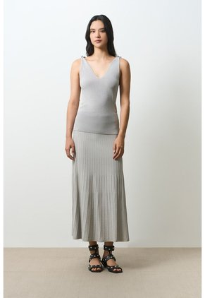Top Tejido Ajustado Para Mujer Tritón Top Tejido Ajustado Para Mujer Tritón Gris M VÉLEZ