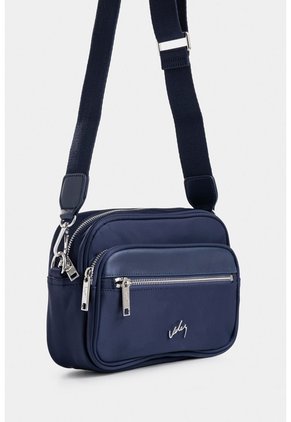 Manos Libres Camelia En Lona Para Mujer Detalle Cuero Manos Libres Camelia En Lona Para Mujer Detalle Cuero Azul VÉLEZ