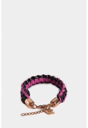 Manilla Trenzada De Cuero Para Mujer Dúo Color