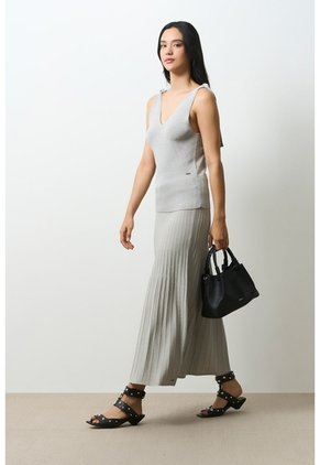 Top Tejido Ajustado Para Mujer Tritón Top Tejido Ajustado Para Mujer Tritón Gris M VÉLEZ