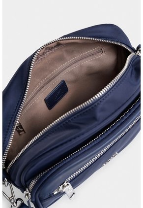 Manos Libres Camelia En Lona Para Mujer Detalle Cuero Manos Libres Camelia En Lona Para Mujer Detalle Cuero Azul VÉLEZ
