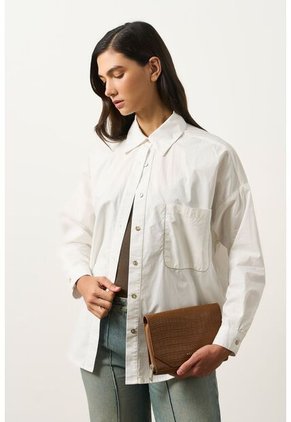 Camisa Manga Larga Oversized Para Mujer Claire Camisa Manga Larga Oversized Para Mujer Claire Blanco XS VÉLEZ