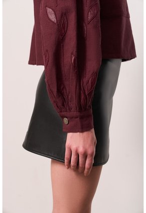 Chaqueta Trucker Oversize Para Mujer Terral Chaqueta Trucker Oversize Para Mujer Terral Vinotinto XS VÉLEZ