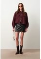 Chaqueta Trucker Oversize Para Mujer Terral Chaqueta Trucker Oversize Para Mujer Terral Vinotinto XS VÉLEZ de Vélez