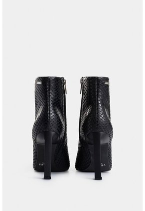 Botines Black De Cuero Para Mujer Snake Botines Black De Cuero Para Mujer Snake Negro 36 VÉLEZ