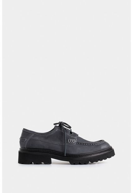 Zapatos De Cordón Castor De Cuero Gamuzado Para Hombre Tractorados Zapatos De Cordón Castor De Cuero Gamuzado Para Hombre Tractorados Gris 43 Vélez
