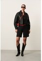 Chaqueta Boxy En Cuero Para Mujer Cayena Chaqueta Boxy En Cuero Para Mujer Cayena Negro M VÉLEZ de Vélez