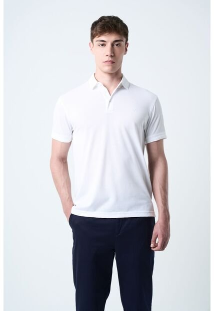 Polo Lucca Manga Corta Para Hombre Texturizada Polo Lucca Manga Corta Para Hombre Texturizada Blanco XS VÉLEZ