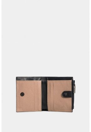 Billetera Golden De Cuero Para Mujer Detalle Grabado Billetera Golden De Cuero Para Mujer Detalle Grabado Negro VÉLEZ