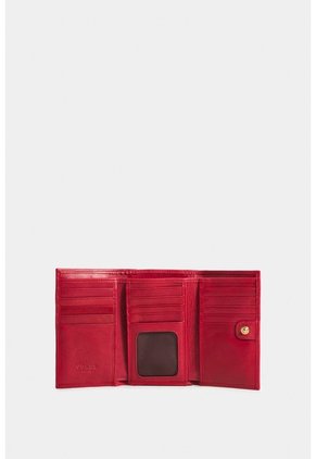Billetera Plegable Real 3.0 De Cuero Para Mujer Amplia Capacidad Billetera Plegable Real 3.0 De Cuero Para Mujer Amplia Capacidad Rojo VÉLEZ
