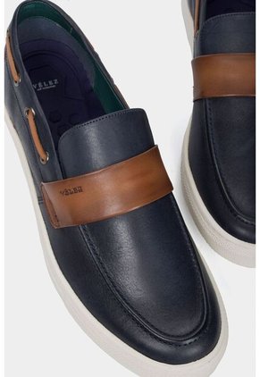 Mocasines Deportivos De Cuero Para Hombre Vintage Mocasines Deportivos De Cuero Para Hombre Vintage Azul 39 VÉLEZ