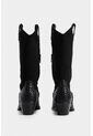 Botas Gobi De Cuero Liso Y Gamuza Para Mujer Chapetas Tejidas Botas Gobi De Cuero Liso Y Gamuza Para Mujer Chapetas Tejidas Negro 40 VÉLEZ de Vélez