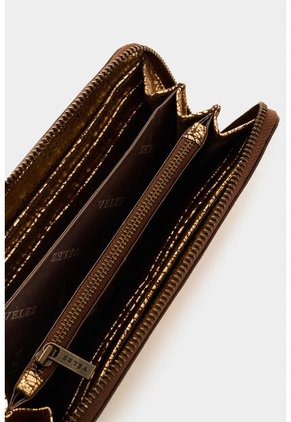 Porta Chequera Angola En Cuero Folia Para Mujer Porta Chequera Angola En Cuero Folia Para Mujer Dorado VÉLEZ