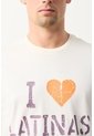 Camiseta Cropped En Algodón Para Hombre I Love Latinas 2.0 Camiseta Cropped En Algodón Para Hombre I Love Latinas 2.0 Crema S VÉLEZ de Vélez