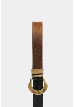 Cinturón Bruma Doble Faz En Cuero Folia Para Mujer Cinturón Bruma Doble Faz En Cuero Folia Para Mujer Bronce M VÉLEZ