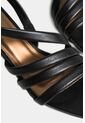 Sandalia Tacón Gobi De Cuero Liso Para Mujer Straps Sandalia Tacón Gobi De Cuero Liso Para Mujer Straps Negro 37 VÉLEZ de Vélez