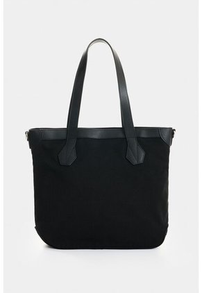 Shopping En Lona Y Cuero Para Mujer Aurelia Shopping En Lona Y Cuero Para Mujer Aurelia Negro VÉLEZ