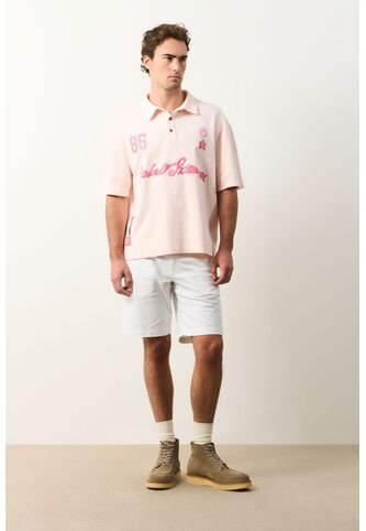 Polo Cropped En Algodón Para Hombre Primavera Polo Cropped En Algodón Para Hombre Primavera Rosado M VÉLEZ Vélez
