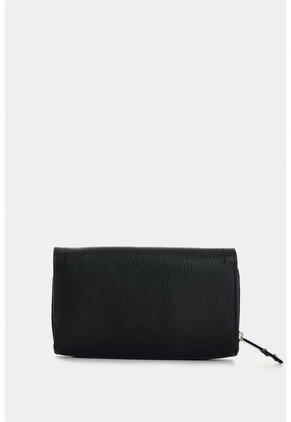 Billetera Palma De Cuero Para Mujer Amplia Capacidad Billetera Palma De Cuero Para Mujer Amplia Capacidad Negro VÉLEZ