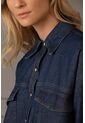 Camisa Manga Larga Lirio En Denim Para Mujer Cuello Camisero Camisa Manga Larga Lirio En Denim Para Mujer Cuello Camisero Azul M Vélez de Vélez