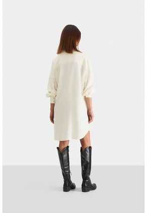 Vestido Gobi Camisero Para Mujer Inspiración Cargo Vestido Gobi Camisero Para Mujer Inspiración Cargo Crema 05 Vélez