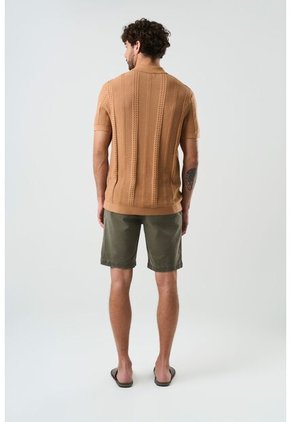 Camisa Manga Corta Tejida Para Hombre Luminia Camisa Manga Corta Tejida Para Hombre Luminia Cafe S VÉLEZ