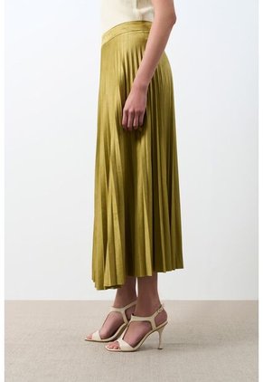 Falda Plisada Alma Para Mujer Tejido De Punto Falda Plisada Alma Para Mujer Tejido De Punto Verde Oliva 12 VÉLEZ