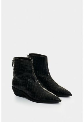 Botín En Cuero Croco Para Mujer Arizona Botín En Cuero Croco Para Mujer Arizona Negro 37 VÉLEZ