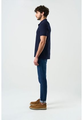 Polo Manga Corta Essential Para Hombre Textura Polo Manga Corta Essential Para Hombre Textura Azul Oscuro S VÉLEZ