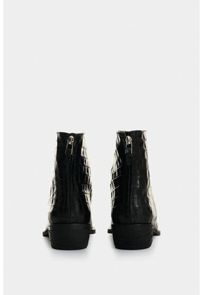 Botín En Cuero Croco Para Mujer Arizona Botín En Cuero Croco Para Mujer Arizona Negro 37 VÉLEZ