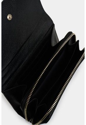 Billetera Palma De Cuero Para Mujer Amplia Capacidad Billetera Palma De Cuero Para Mujer Amplia Capacidad Negro VÉLEZ