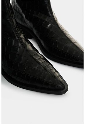 Botín En Cuero Croco Para Mujer Arizona Botín En Cuero Croco Para Mujer Arizona Negro 37 VÉLEZ