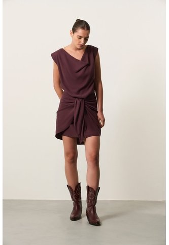 Vestido Mini En Tencel Para Mujer Cuma Vestido Mini En Tencel Para Mujer Cuma Vinotinto 12 VÉLEZ Vélez